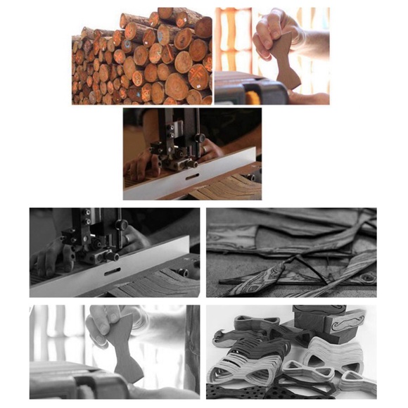 Wooden Gear Bow Tie w/ Cufflinks Set - Picture 7 of 8